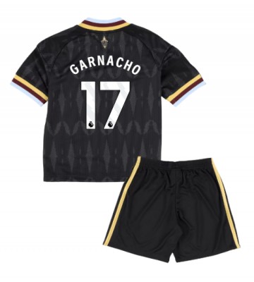 Aston Villa Alejandro Garnacho #17 Udebanetrøje Børn 2026-27 Kortærmet (+ Korte bukser)